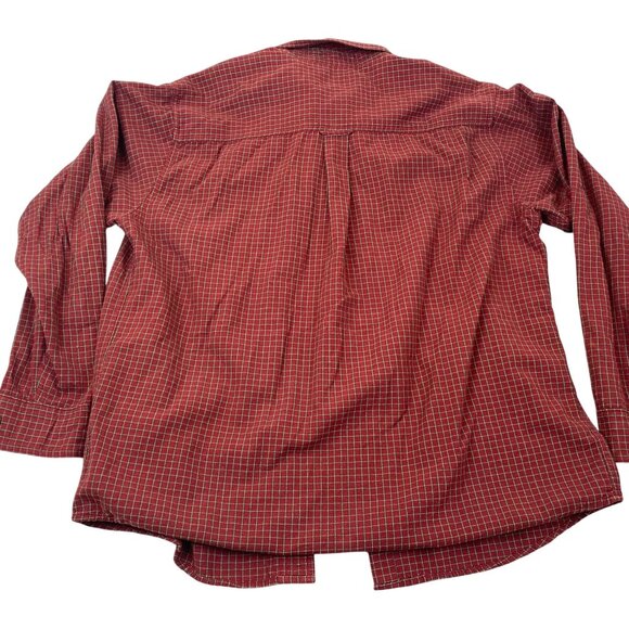 Woolrich Mens Shirt Large Red Rock Plaid Button-Up Long Sleeve 100% Cotton - Picture 2 of 9